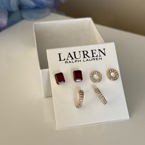 Lauren Ralph Lauren 3-Pair Earring Set